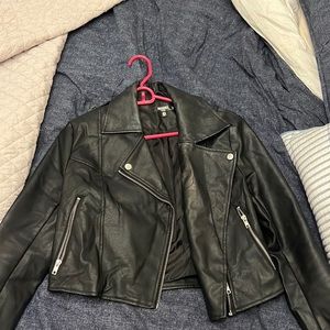 Missguided leather jacket, petite size 2